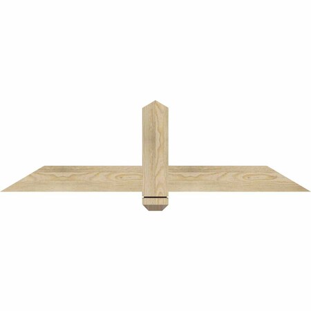 Ekena Millwork Eugene Rough Sawn Timber Gable Bracket, Douglas Fir, 48"W x 14"H x 2"D x 4"F, 7/12 Pitch GBW048X14X0204EUG00RDF